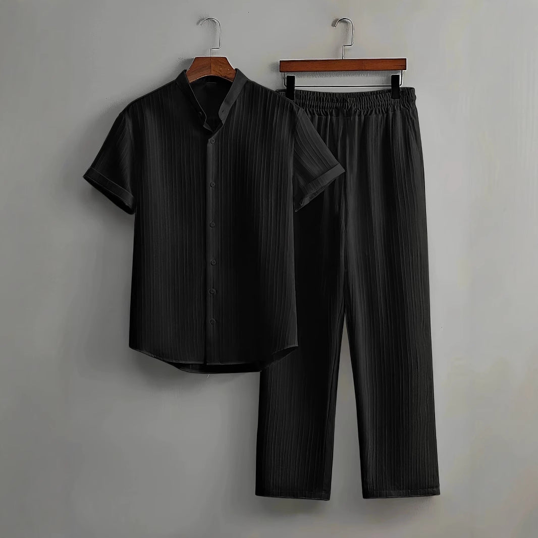 Men's Casual Multi-color Beach Short Sleeve Suit