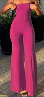 Ladies' Plain And Simple Strapless Jumpsuit For Daily Wear