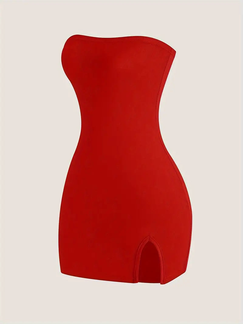 Sexy Tube Top Slim Fit Hip-hugging Short Dress