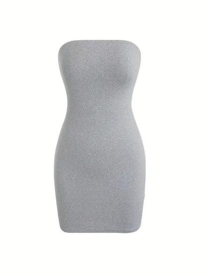 Sexy Tube Top Slim Fit Hip-hugging Short Dress